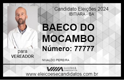 Candidato BAECO DO MOCAMBO 2024 - IBITIARA - Eleições