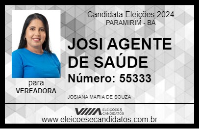 Candidato JOSI AGENTE DE SAÚDE 2024 - PARAMIRIM - Eleições