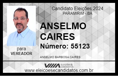 Candidato ANSELMO CAIRES 2024 - PARAMIRIM - Eleições