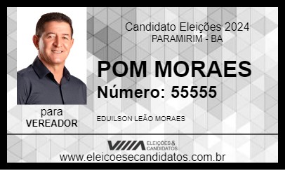 Candidato POM MORAES 2024 - PARAMIRIM - Eleições