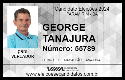 Candidato GEORGE TANAJURA 2024 - PARAMIRIM - Eleições