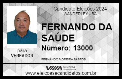 Candidato FERNANDO DA SAÚDE 2024 - WANDERLEY - Eleições