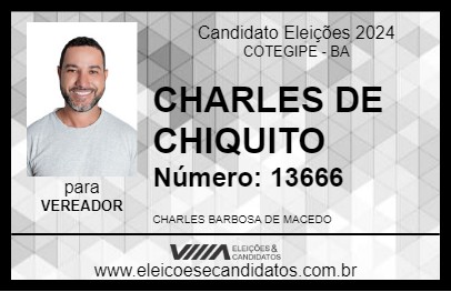 Candidato CHARLES DE CHIQUITO 2024 - COTEGIPE - Eleições