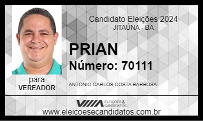 Candidato PRIAN 2024 - JITAÚNA - Eleições