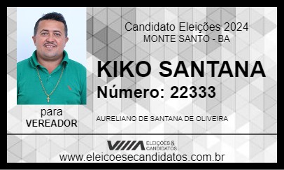 Candidato KIKO SANTANA 2024 - MONTE SANTO - Eleições