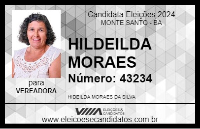 Candidato HILDEILDA MORAES 2024 - MONTE SANTO - Eleições