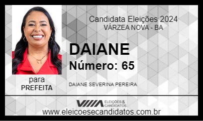 Candidato DAIANE 2024 - VÁRZEA NOVA - Eleições