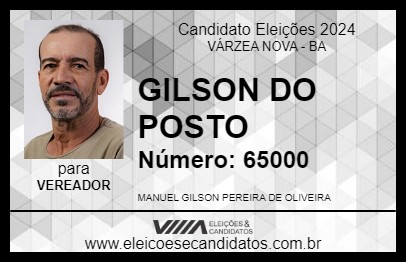 Candidato GILSON DO POSTO 2024 - VÁRZEA NOVA - Eleições