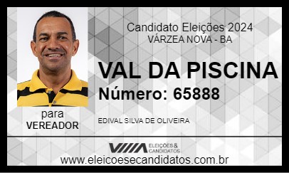 Candidato VAL DA PISCINA 2024 - VÁRZEA NOVA - Eleições