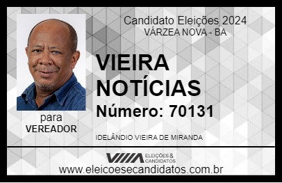 Candidato VIEIRA NOTÍCIAS 2024 - VÁRZEA NOVA - Eleições