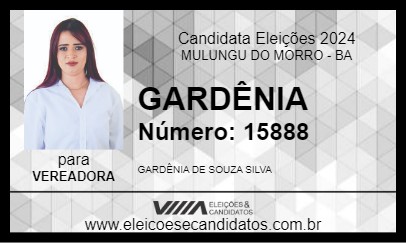 Candidato GARDÊNIA 2024 - MULUNGU DO MORRO - Eleições