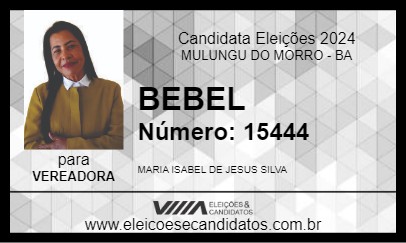 Candidato BEBEL 2024 - MULUNGU DO MORRO - Eleições