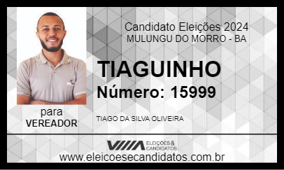 Candidato TIAGUINHO 2024 - MULUNGU DO MORRO - Eleições