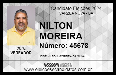 Candidato NILTON MOREIRA 2024 - VÁRZEA NOVA - Eleições