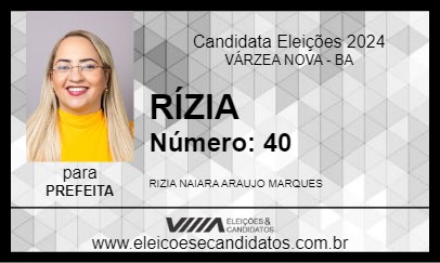 Candidato RÍZIA 2024 - VÁRZEA NOVA - Eleições