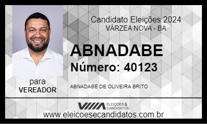 Candidato ABNADABE 2024 - VÁRZEA NOVA - Eleições