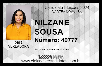 Candidato NILZANE SOUSA 2024 - VÁRZEA NOVA - Eleições