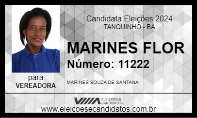 Candidato MARINES FLOR 2024 - TANQUINHO - Eleições