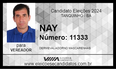 Candidato NAY 2024 - TANQUINHO - Eleições