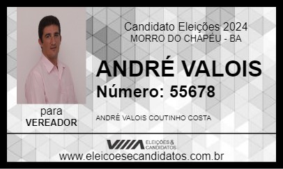 Candidato ANDRÉ VALOIS 2024 - MORRO DO CHAPÉU - Eleições