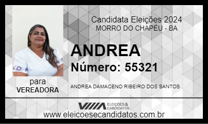 Candidato ANDREA 2024 - MORRO DO CHAPÉU - Eleições