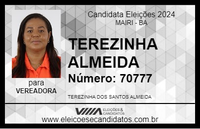 Candidato TEREZINHA ALMEIDA 2024 - MAIRI - Eleições