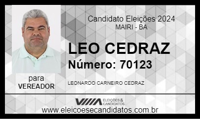 Candidato LEO CEDRAZ 2024 - MAIRI - Eleições