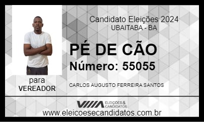 Candidato PÉ DE CÃO 2024 - UBAITABA - Eleições