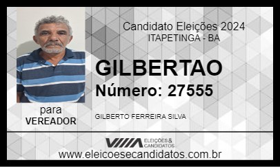 Candidato GILBERTAO 2024 - ITAPETINGA - Eleições