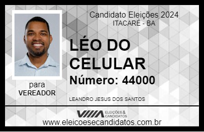 Candidato LÉO DO CELULAR 2024 - ITACARÉ - Eleições