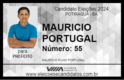 Candidato MAURICIO PORTUGAL 2024 - POTIRAGUÁ - Eleições