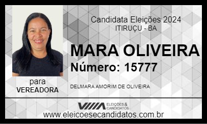 Candidato MARA OLIVEIRA 2024 - ITIRUÇU - Eleições