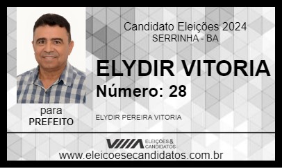 Candidato ELYDIR VITORIA 2024 - SERRINHA - Eleições