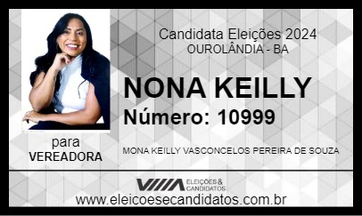 Candidato MONA KEILLY 2024 - OUROLÂNDIA - Eleições