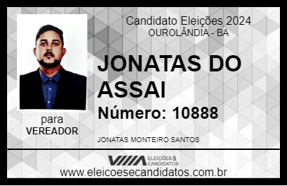 Candidato JONATAS DO AÇAI 2024 - OUROLÂNDIA - Eleições