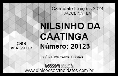 Candidato NILSINHO DA CAATINGA 2024 - JACOBINA - Eleições