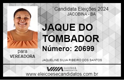 Candidato JAQUE DO TOMBADOR 2024 - JACOBINA - Eleições