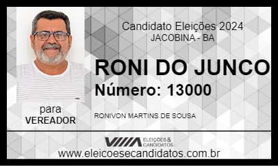 Candidato RONI DO JUNCO 2024 - JACOBINA - Eleições