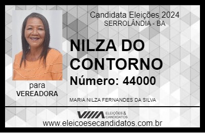 Candidato NILZA DO CONTORNO 2024 - SERROLÂNDIA - Eleições