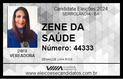 Candidato ZENE DA SAÚDE 2024 - SERROLÂNDIA - Eleições