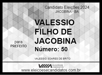 Candidato VALESSIO FILHO DE JACOBINA 2024 - JACOBINA - Eleições