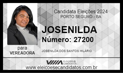 Candidato JOSENILDA 2024 - PORTO SEGURO - Eleições