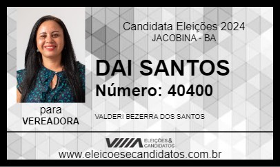 Candidato DAI SANTOS 2024 - JACOBINA - Eleições