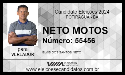 Candidato NETO MOTOS 2024 - POTIRAGUÁ - Eleições