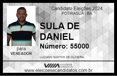 Candidato SULA DE DANIEL 2024 - POTIRAGUÁ - Eleições