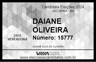 Candidato DAIANE OLIVEIRA 2024 - JACOBINA - Eleições