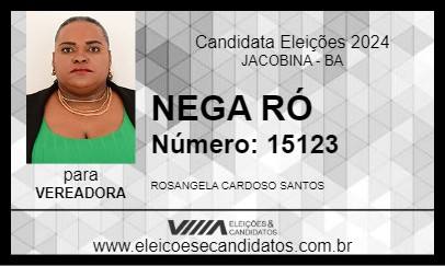 Candidato NEGA RÓ 2024 - JACOBINA - Eleições