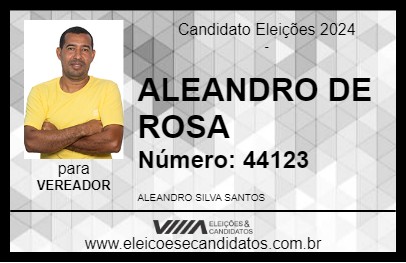 Candidato ALEANDRO DE ROSA 2024 - POTIRAGUÁ - Eleições