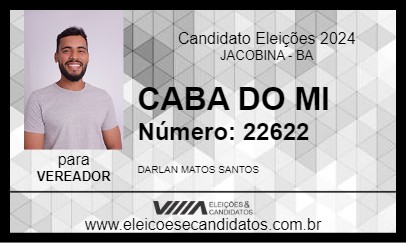 Candidato CABA DO MI 2024 - JACOBINA - Eleições