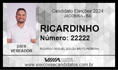 Candidato RICARDINHO 2024 - JACOBINA - Eleições